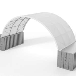 Střecha kontejneru 10x6m PVC 750g/m2